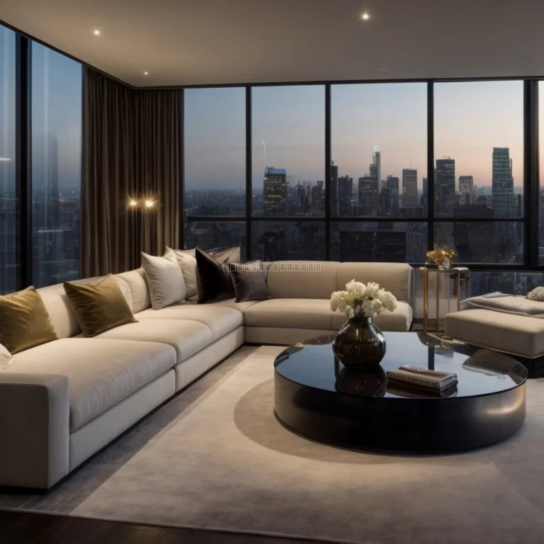 Luxury penthouse living room