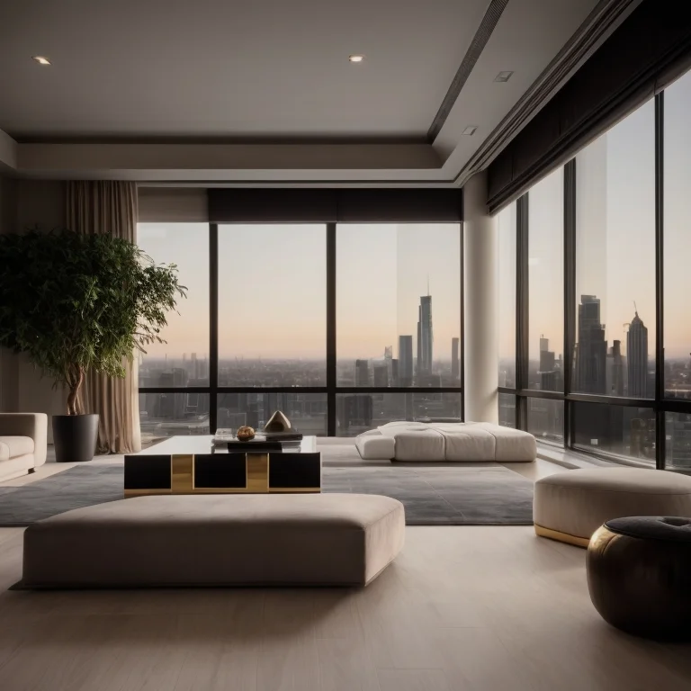 Modern penthouse rooftop terrace